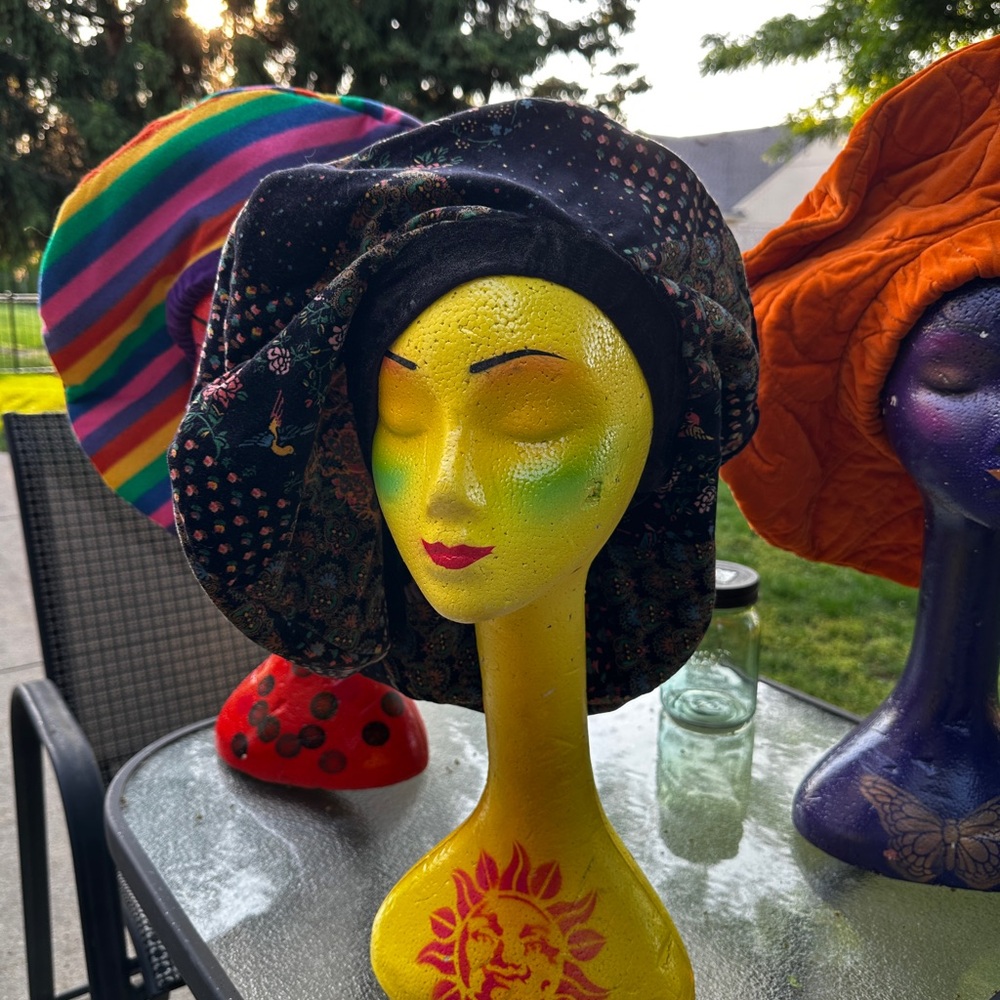 Floral Patterned Wide-Brim Hat - image 3